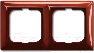 Рамка для выключателей и розеток ABB Basic 55 1725-0-1517 (красный)