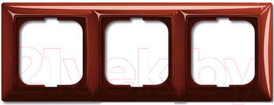 Рамка для выключателей и розеток ABB Basic 55 1725-0-1518 (красный)