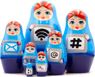 Матрешка сувенирная Брестская Фабрика Сувениров Необычные матрешкки для компьютерщиков / 7125