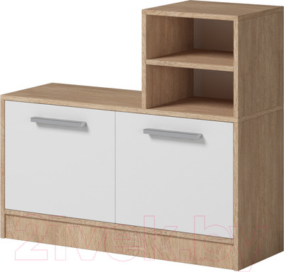 Тумба в прихожую Генезис Мебель Энтер (дуб сонома/белый)