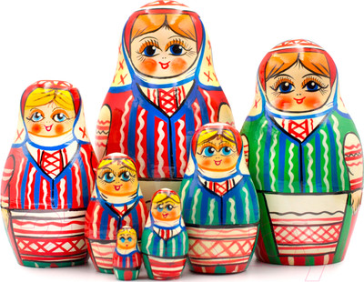 Матрешка сувенирная Брестская Фабрика Сувениров В белорусском традиционном платье / 7038
