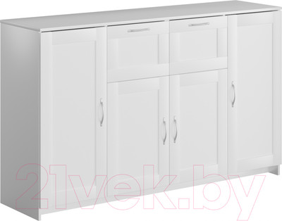 Тумба Mio Tesoro Сириус 4 двери и 2 ящика 156x95 2.02.03.300.1 (белый)