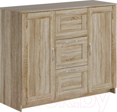 Тумба Mio Tesoro Сириус 2 двери и 3 ящика 117x95 2.02.03.340.3 (дуб сонома)