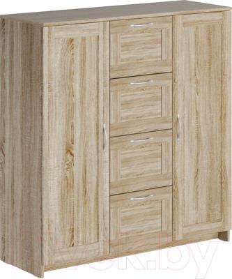 Тумба Mio Tesoro Сириус 2 двери и 4 яшика 117x123 2.02.03.350.3 (дуб сонома)