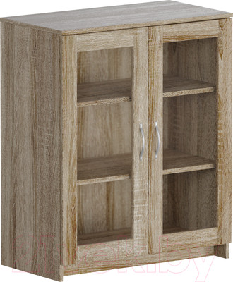 Тумба Mio Tesoro Сириус 2 двери со стеклом 78x95 2.02.03.360.3 (дуб сонома)