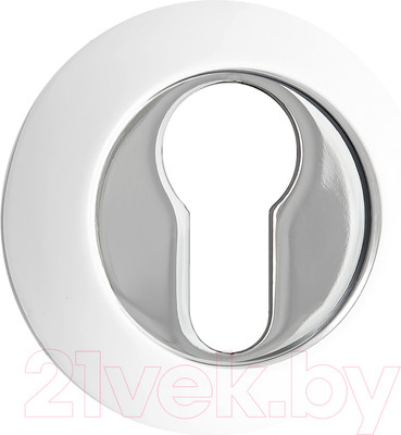 Накладка на цилиндр Ренц INET 08 SW/CP (супер белый/хром блестящий)