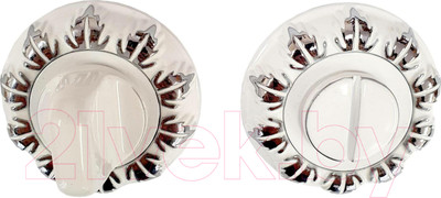 Фиксатор дверной защелки Ренц INBK 10 SW/CP (супер белый/хром блестящий)