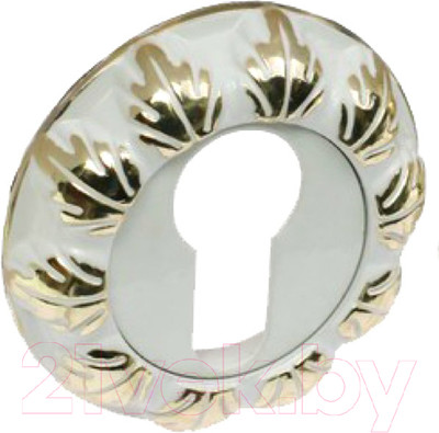 Накладка на цилиндр Ренц INET 10 W/GP (белый/золото блестящее)