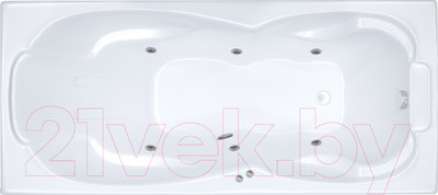 Ванна акриловая Triton Цезарь 180x80 Базовая Flat (с гидромассажем)