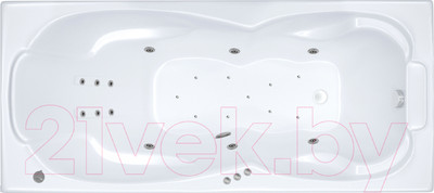 Ванна акриловая Triton Цезарь 180x80 Люкс Flat (с гидромассажем)