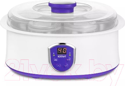 Йогуртница Kitfort KT-2088-1 (белый/фиолетовый)