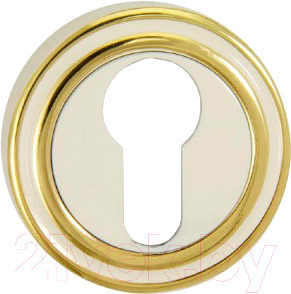 Накладка на цилиндр Ренц INET 16 W/GP (белый/латунь блестящая)