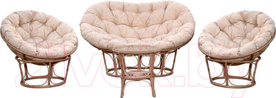 Комплект садовой мебели BiGarden Mamasan Papasan / БГ-3+1-Б (бамбук)