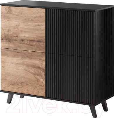 Тумба Halmar Random КМ-2 (дуб вотан/черный)