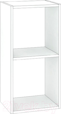 Стеллаж Кортекс-мебель Дельта-2 36x71 (белый)