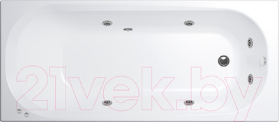 Ванна акриловая Triton Дина 170x75 Базовая Flat (с гидромассажем)