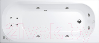 Ванна акриловая Triton Дина 170x75 Стандарт Flat (с гидромассажем)