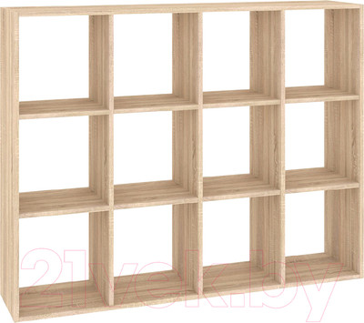 Стеллаж Кортекс-мебель Дельта-12 140x105 (дуб сонома)