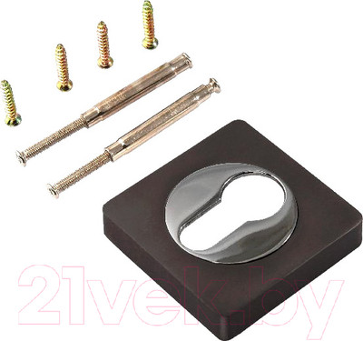 Накладка на цилиндр Puerto INET AL 02 MBN (матовый черный никель)