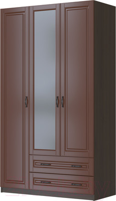 Шкаф Bravo Мебель Кантри ШР-3 (орех шоколадный/лак орех)