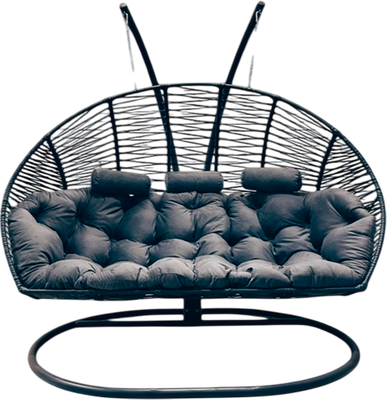 Кресло подвесное Craftmebelby Кокон Тройной Фэмили (графит/серый)