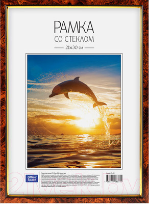 Рамка OfficeSpace №6 / РП_432 (темный орех)