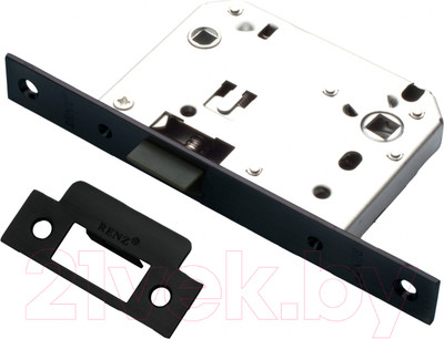 Защелка врезная Ренц INLB 2070 plastic Black с пластиковым язычком (черный)