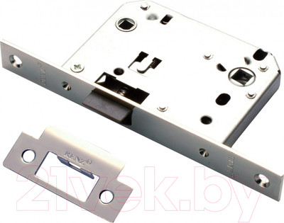 Защелка врезная Ренц INLB 2070 plastic SN с пластиковым язычком (никель матовый)