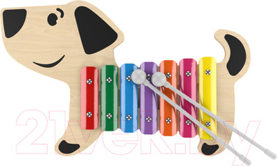 Музыкальная игрушка Десятое королевство Металлофон Собачка 7 нот / 02359