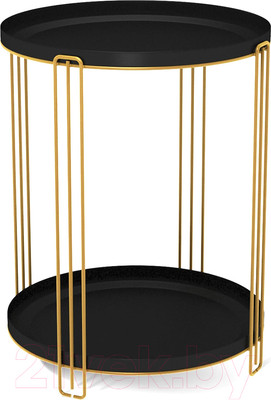 Журнальный столик Sheffilton SHT-CT31 (золото/черный муар)