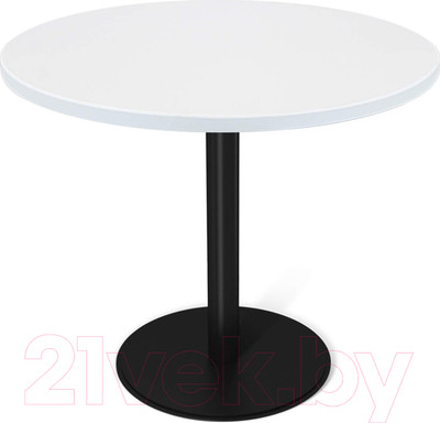 Обеденный стол Sheffilton SHT-TU43/TT 80 МДФ (черный муар/белоснежная шагрень)