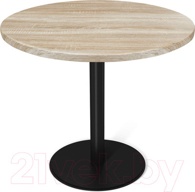 Обеденный стол Sheffilton SHT-TU43/TT 80 МДФ (черный муар/дуб сонома светлый)