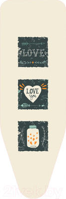 Чехол для гладильной доски COLOMBO Hypster Love M V1 / COP514 (124x46)