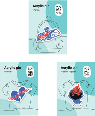 Набор значков Meshu Horror / MS_47452 (3шт)