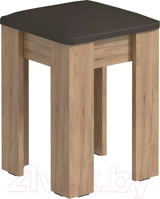 Табурет Атлант-Мебель Лаки тип 1 (дуб крафт золотой/экокожа коричневый)