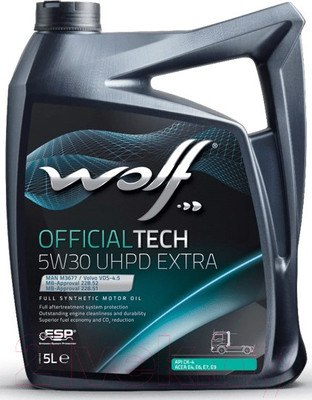 Моторное масло WOLF OfficialTech 5W30 UHPD Extra / 65622/5 (5л)