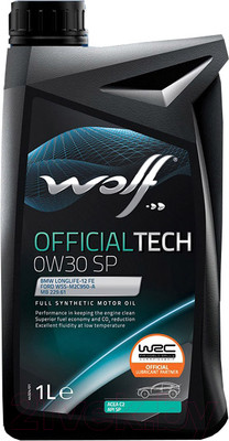 Моторное масло WOLF OfficialTech 0W30 SP / 65646/1 (1л)