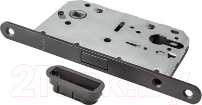 Замок врезной Ренц INLBM 5085 PL Black с пластиковой ответной планкой (черный)