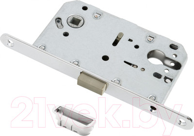 Замок врезной Ренц INLBM 5085 PL C с пластиковой ответной планкой (хром блестящий)