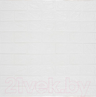 Панель ПВХ Рыжий кот Кирпичики / 104415 (белый)