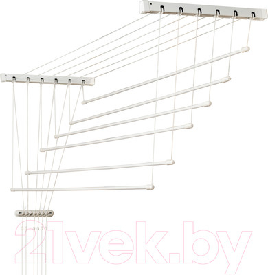 Сушилка для белья Comfort Alumin Group Потолочная 6 прутьев 120см стальная (с металлическим креплением)