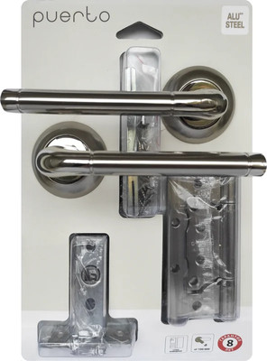 Комплект дверной фурнитуры Puerto Set 503-08 5-45PL 2S SN/NP (никель матовый/никель блестящий)