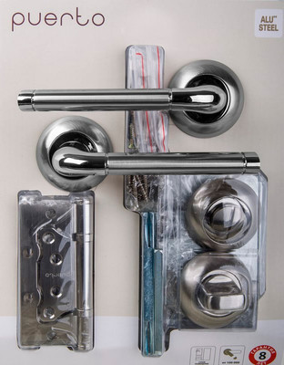 Комплект дверной фурнитуры Puerto SET 503-08 2070PL 2S SN/NP (никель матовый/никель блестящий)
