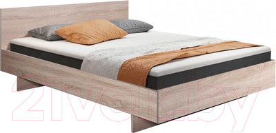 Двуспальная кровать Барро КР-017.11.02-15 160x186 (дуб сонома)