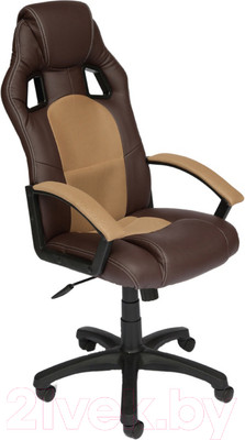 Кресло геймерское Tetchair Driver экокожа/ткань (коричневый/бронзовый)