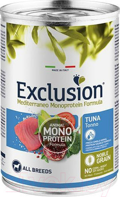 Влажный корм для собак Exclusion Monoprotein Formula Tuna / NGATA40 (400г)