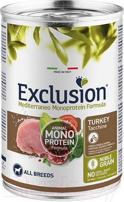 Влажный корм для собак Exclusion Monoprotein Formula Turkey / NGAUA40 (400г)