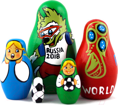 Матрешка сувенирная Брестская Фабрика Сувениров Чемпионат мира по футболу 2018 / 5116