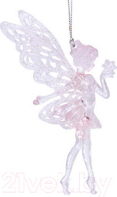 Елочная игрушка Gisela Graham Rose Ball. Фея радужно-розовая / 17375
