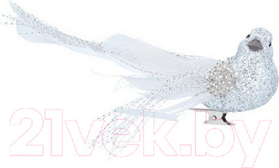 Елочная игрушка Gisela Graham Ski Lodge. Птица белая / 13436-GIS